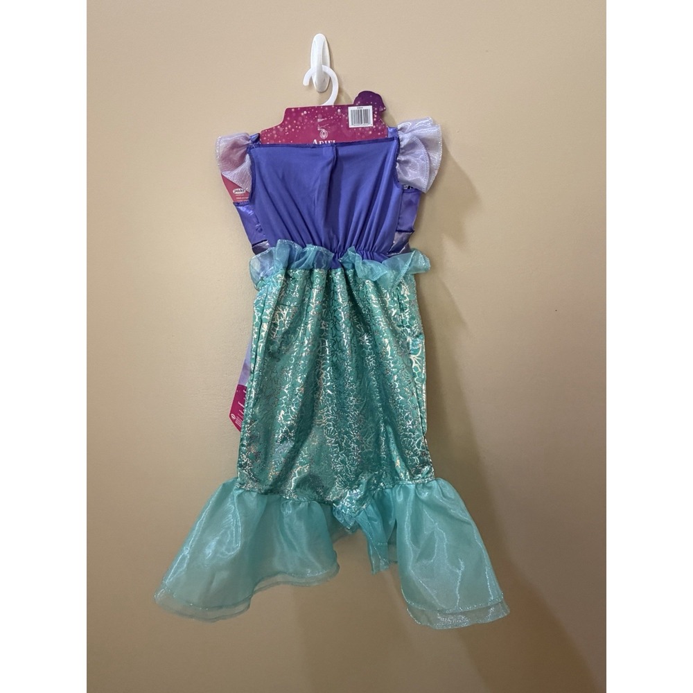 NEW Disney Princess Ariel Core Dress Costume Fits Sizes 4-6X NWT - Picture 12 of 12
